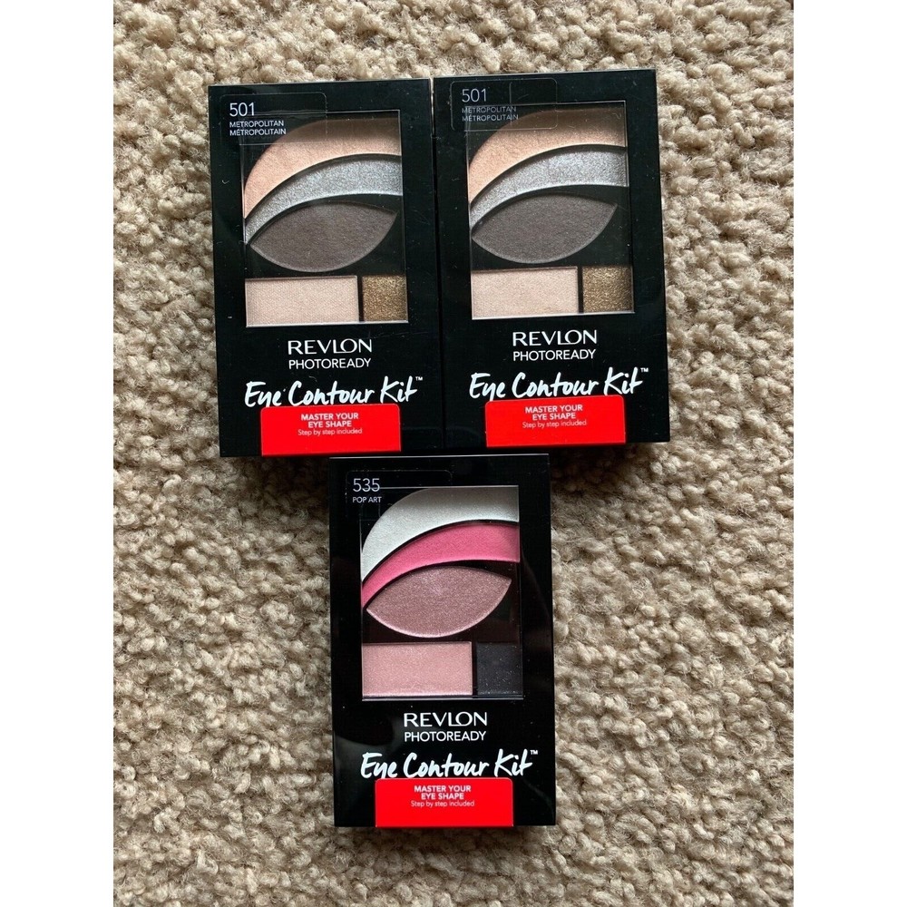 New Revlon PhotoReady Eye Contour Kit Eye Shadow #501 Metropolitan #535 Pop Art